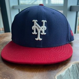 New York Mets vintage fitted 7 1/8 Red White & Blue